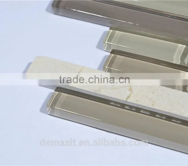 Fashionable Strip Brown Glass Mosaic Dark Brown Mixed Color photo-3