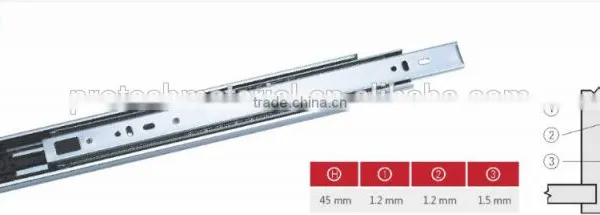 Full-extension Ball Bearing Slide(push Open) photo-2