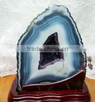 Wholesale Brazilian Amethyst Agate Geode / Kinds of Natural Amethyst Agate Geode photo-6