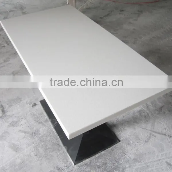 White Artificial Stone Solid Surface Marble Table Top,Restaurant Dinning Table , Coffee Table photo-5