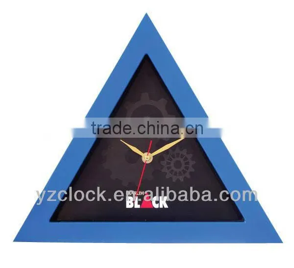 YZ-3311 Colourful Plastic Triangle Clocks Gift Wall Clock photo-2