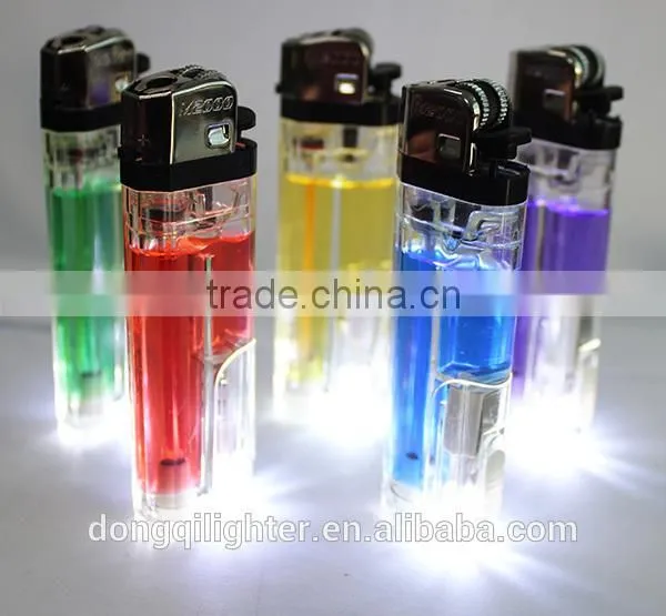 Refillable Color Gas Flint Lighter LED photo-6