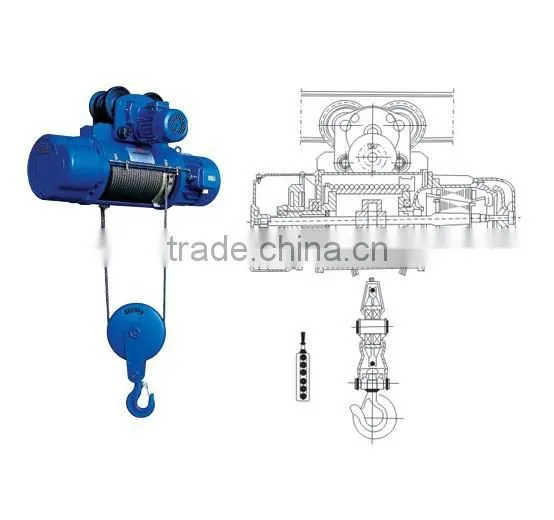 Drum With Up Down Stop Switch Electric Wire Rope Hoist Tensioner photo-4