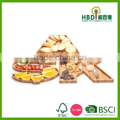 Hot New Products for 2016 Letter Bamboo Snack Tray Wholesale photo-2
