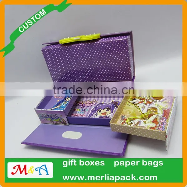 Sweet Paper Stationery Box 4 Layers Customized Eco Friendly Pencil Box Combination Lock photo-4