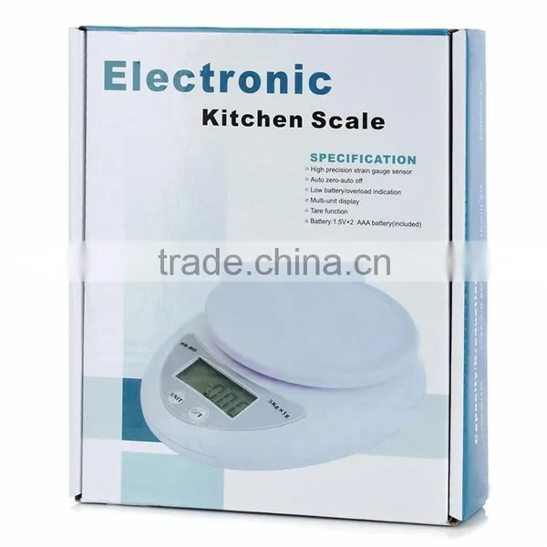 High-end Food Grade Plastic Digit 5kg/1g Kitchen Gram Scale photo-6