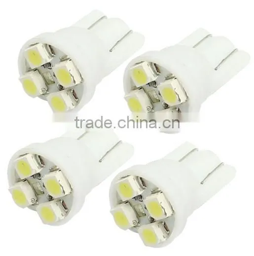 Rear Light RV LED Light Interior Lamp 12V DC Car Vehicle T10 White 1210 SMD 4 LED Gauge Panel Wedge Car Lamp Bulb