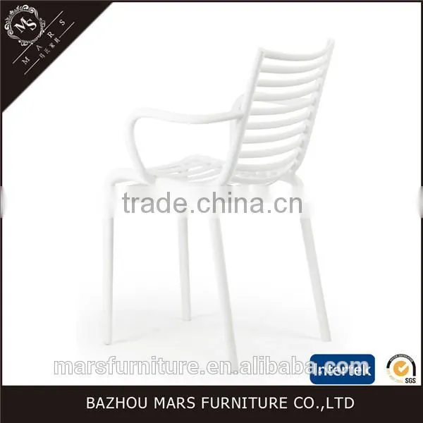 Cheap Plastic Dining Chairs With Armrest Modern photo-6