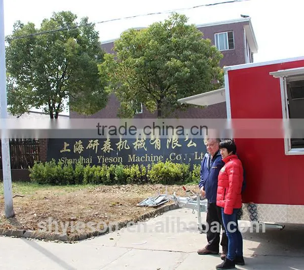 2.2m Long Hot Dog Fast Food Trailer / Kebab Grill Mobile Food Cart / Stainless Steel Material Cargo Box Food Kiosk Design photo-5