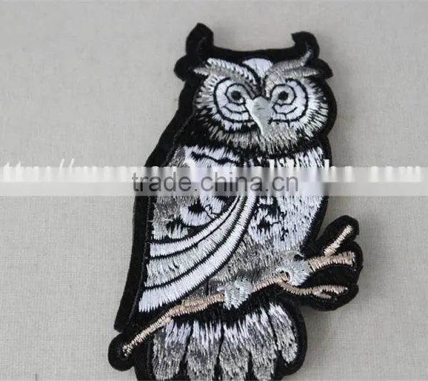 2016 Hot Selling Patches Embroidery Iron on Embroidery Owl Pattern Patch Trim photo-3