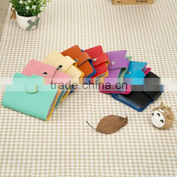 Fashion Business Credit Card Holder Bags PU Leather Strap Buckle Bank Card Bag photo-3