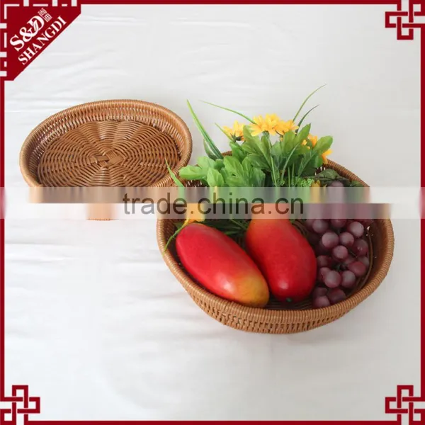 China Factory Hot Sale Picnic Set Basket PE Wicker Woven Storage Basket photo-2