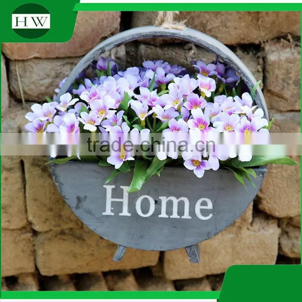Modern Fancy Home Goods Decorative Hanging Antique Round Fancy Stand Wood Decoration Vase photo-2