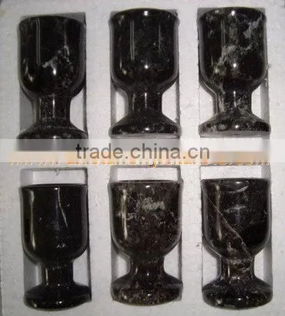 MARBLE WINE GLASSES GOBLETS photo-5