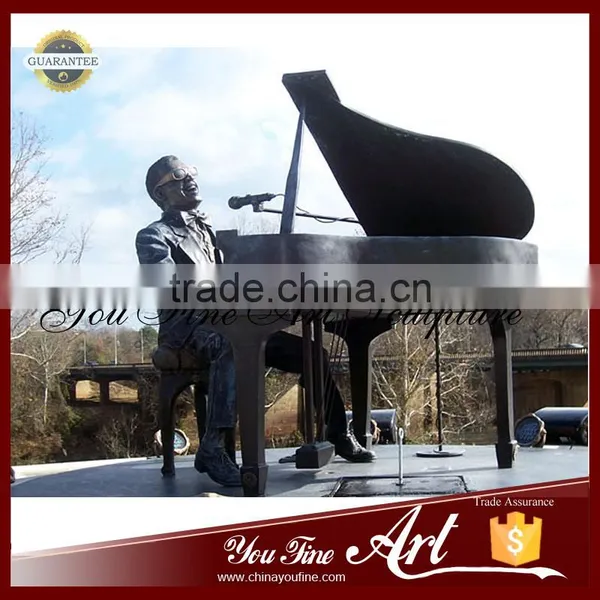Outdoor Decor Bronze Ray Charles Music Statue photo-4