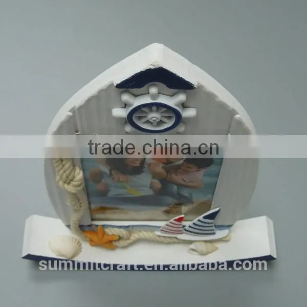 Mediterranean Handmade Boat Resin Photo Frame photo-3