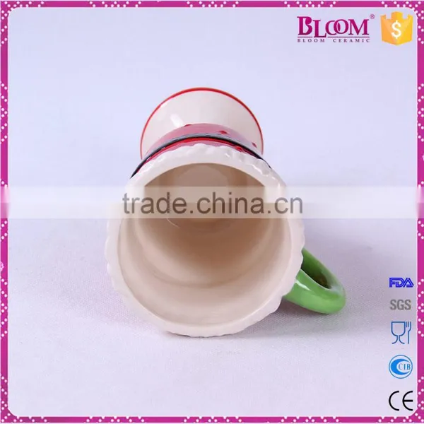 Wine Glass Shape Ceramic Custom Coffee Cup With Handle photo-5