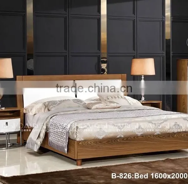 Modern Wall Bed / Pictures of Wood Double Bed / Latest Double Bed Designs B-826 photo-2