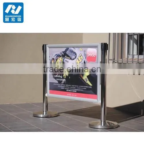 Stainless Steel Queue Barrier Breeze Stand With Advertising Banner photo-6