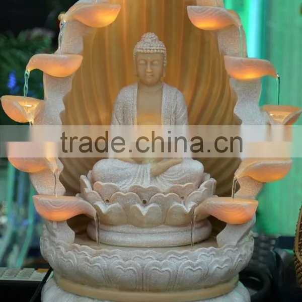 Indoor Tabletop Special Resin Water Fountains With Led Light for Homes photo-6