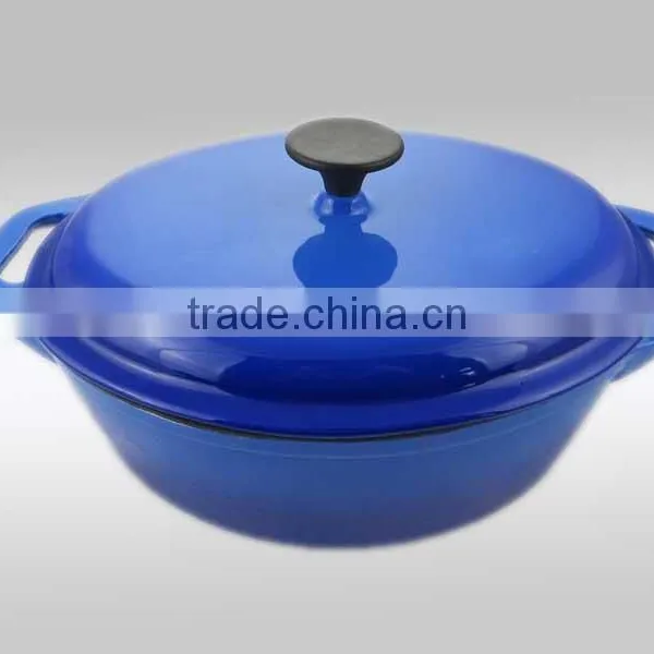 Oval Enamel Coated Cast Iron Cocotte photo-3