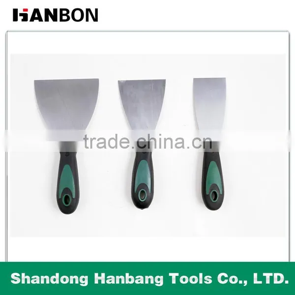 Double color putty knife of stainless steel material