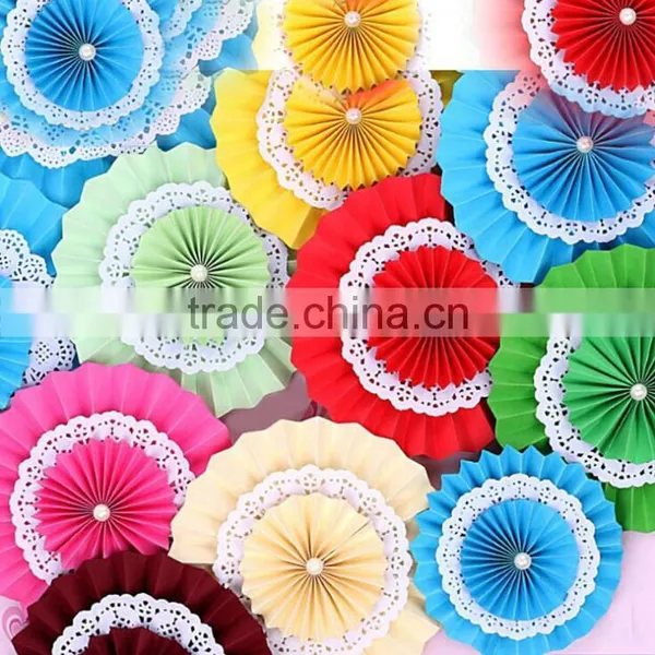 Colorful Wedding Party Decorations Paper Honeycomb Fan Wholesale photo-2