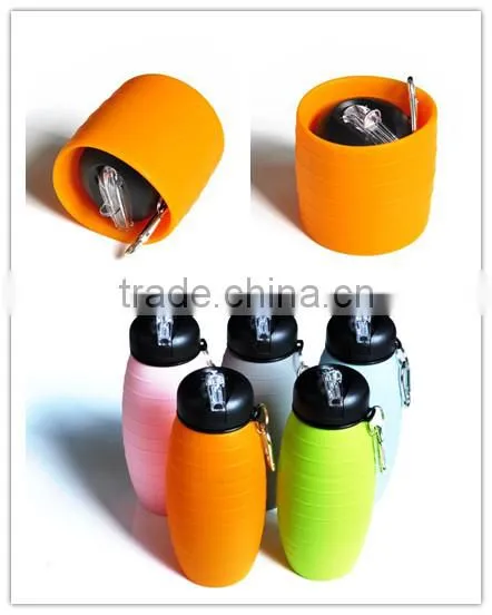 Hot Water Collapsible Silicone Squeeze Water Bottle Silicone photo-2