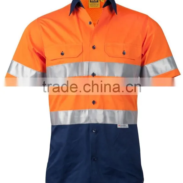 Customize Unisex High Visibility Short Sleeve Work Shirt photo-2