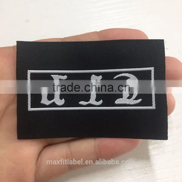 2017 High Density Woven Label for Clothing, Satin Damask Woven Label