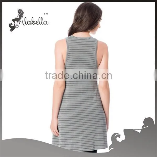 Grey Comfortable Sexy Maternity Long Dress photo-2