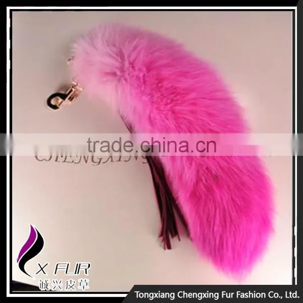 CX-R-50 Pendant For Bags Many Colors Genuine Fox Fur Keychain photo-3