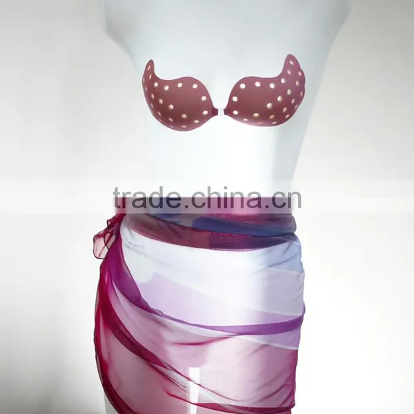Hot Women Nude Sexy Invisible Silicone Free Strapless Bra photo-6
