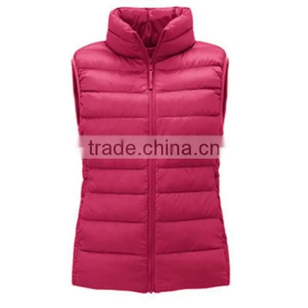 2015 New Design Woman Sleeveless Down With Stand-up Collar Vest photo-2