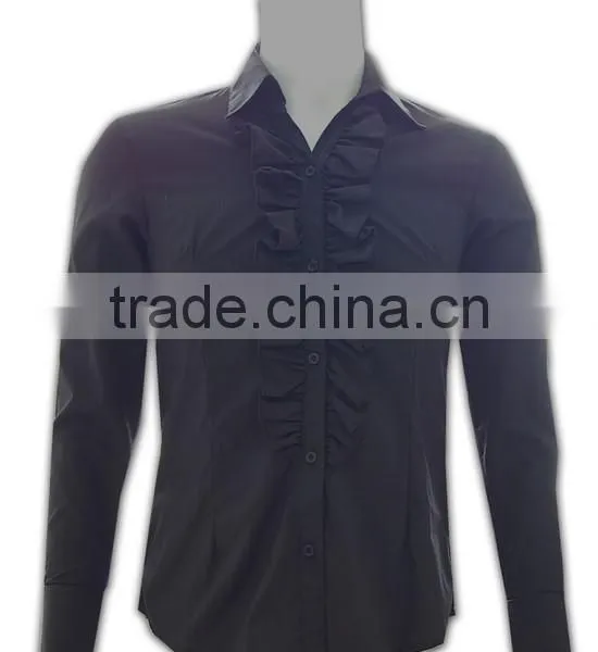 ISO 9001 Audit Factory Tailored Fashionable Ladies Formal Dress Shirt photo-2