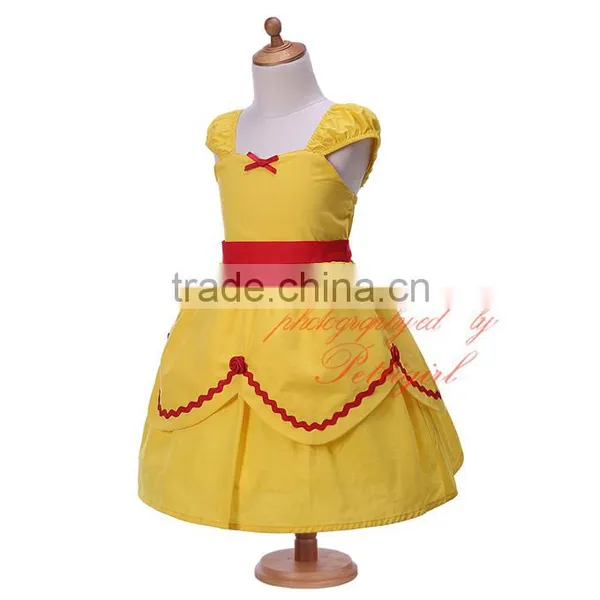 Halloween Costume Yellow Flower Girl Dresses photo-2