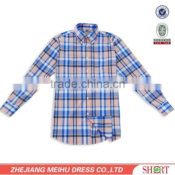 Men Casual Shirts Pictures Welcomed Plaid Fabric Indian Style Shirt Men photo-2