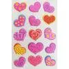 Personalized Heart Shaped Stickers Red Pink Foam Nontoxic