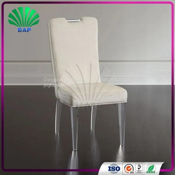 Plexiglass White Banquet Chair High Back Dining Chair Wedding Chair For Groom And Bride photo-2