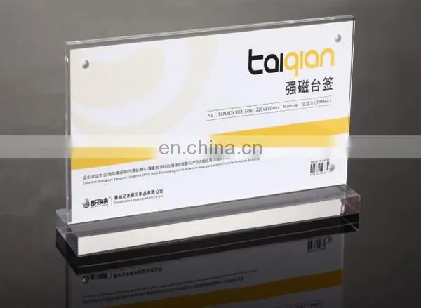 Free Sample Store Clear Pop Promotional Acrylic Tabletop Display Sign Holder photo-5