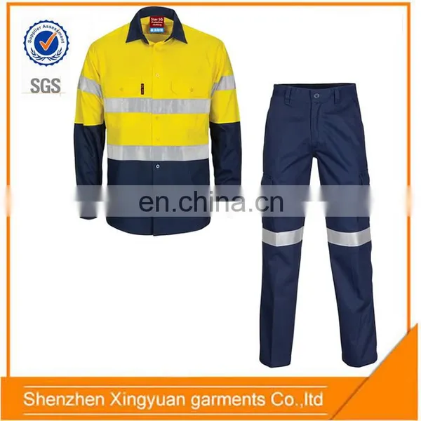 Hot Sale 100%Cotton Electrical Safety Work Suit With Reflective Strip photo-2