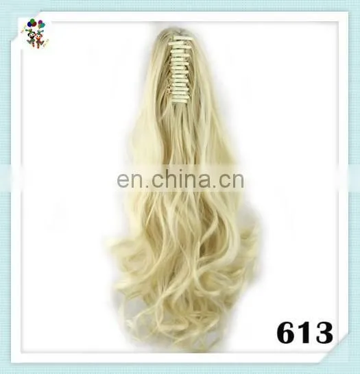 Natural Colors Long Curly Drawstring Synthetic Ponytail Hair Extensions HPC-0163 photo-5
