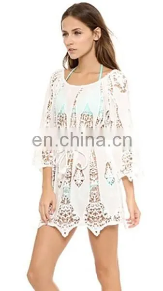 2015 Summer Lace Beach Dress Design Lady Net Dress photo-4