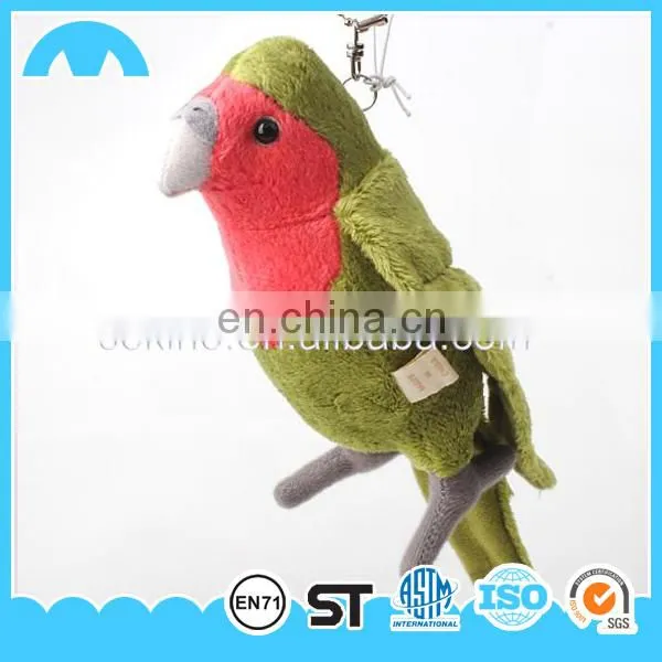 Colorful Bird Plush Toy Keychain Pendant