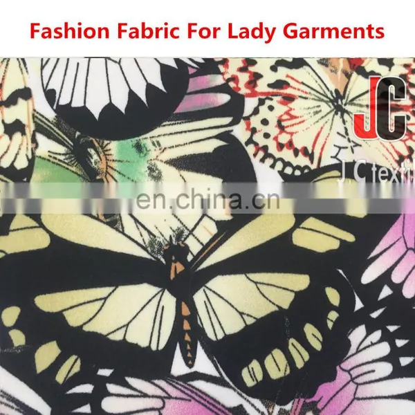 100 POLYESTER SILK SATEN STARMP PRINTING CHIFFON Women Fabric photo-4