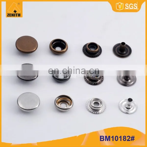 12.5mm Common Metal Brass Garment Press Ring Button BM10182 photo-2