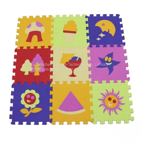 QT MAT Non-toxic Safe Multi Colors EVA Foam Baby Play Puzzle Mat
