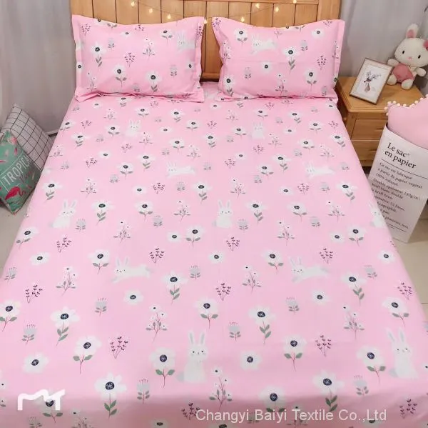 Wholesale 100% Polyester Flower Print Bedsheet Fabric/Printed Fabric for Making Bed Sheet photo-2