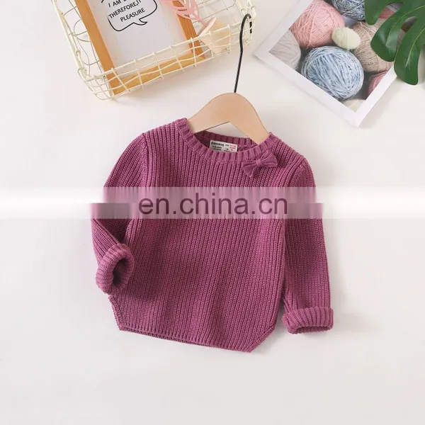 Long Sleeve Unisex Kids Sweater Oversized Knitwear Kids Pullover photo-2