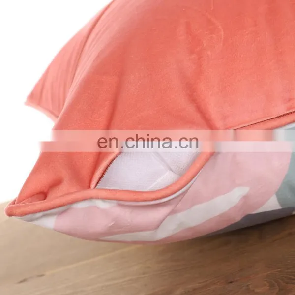 Gold Stamping Foil Metallic Printing Soft Decorative Velvet Pillow Cushion Case for Sofa photo-6